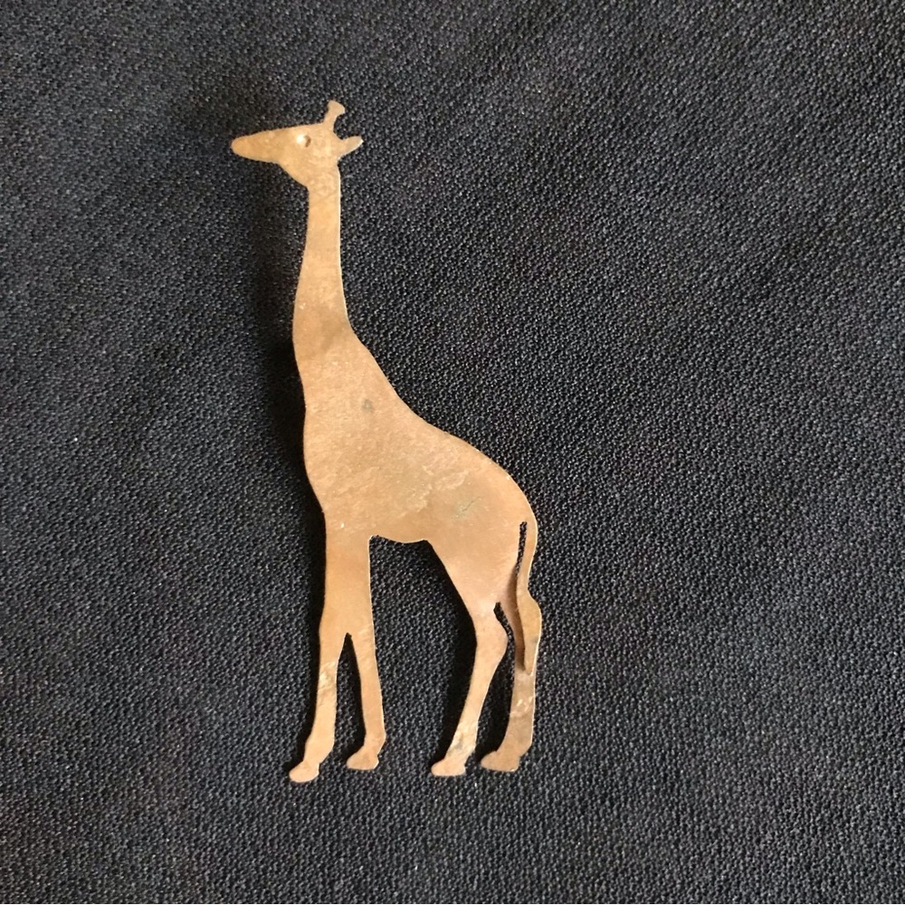 Vintage Copper Giraffe Pin